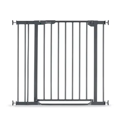 Poarta siguranta Hauck, Clear Step Autoclose 2 Grey, 75-80 cm, Cu extensie + 9 cm, 84-89cm, Inchidere magnetica automata din ambele parti EKDhk59745