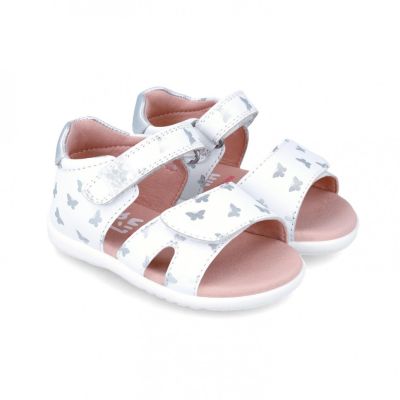 Sandale Primii Pasi pentru Copii Fluturasi Garvalin, blanco (Marime: 19) JEM242303-B-19