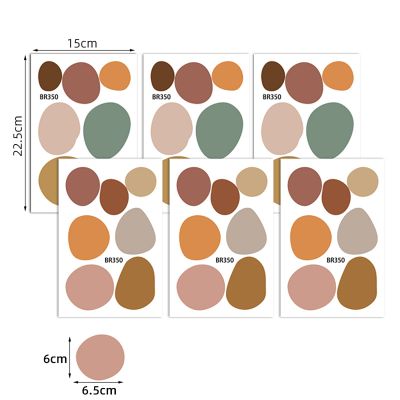 Sticker Decorativ Pentru Copii, Autoadeziv, Pete Colorate EKDWS63046