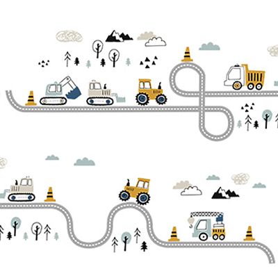 Sticker Decorativ Pentru Copii, Autoadeziv, Tractorase, 32x144 cm EKDWS63042