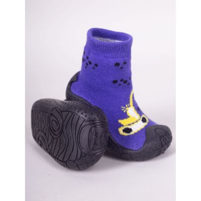 Mocasini pentru copii cu talpă antiderapantă – model excavator galben obg-0002c