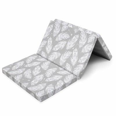 Salteluta pliabila, New Baby, Standard, Pentru patut, Cu geanta de transport inclusa, Cu husa detasabila din bumbac, Din spuma, 120x60x5 cm, 0 luni+, Feather BYN55551