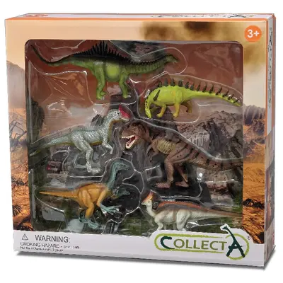 Set 6 figurine dinozauri pictate manual wb collecta - okecol89100wb