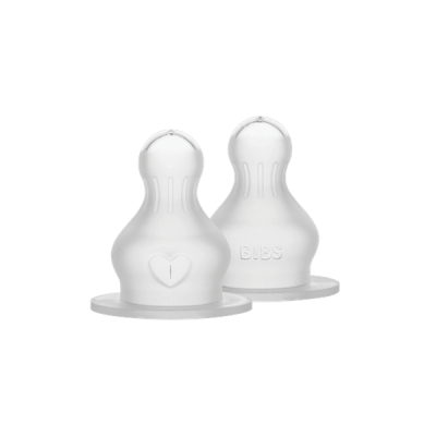 Bibs - set 2 tetine pentru biberon, silicon, cu flux mediu bbb5000012