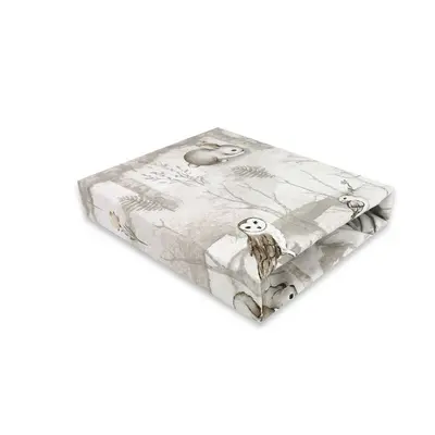 Cearceaf cu elastic, MimiNu, Pentru patut 120X60 cm, Din bumbac certificat Oeko Tex Standard 100, Design, Woodland BYN6426972026697