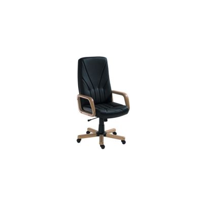 Scaun directorial piele naturala 5900 negru drm91