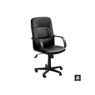 Scaun de birou hm denzel, piele ecologica, mecanism balansare, inaltime ajustabila, 102 kg, 110x58x45 cm, negru drm2039