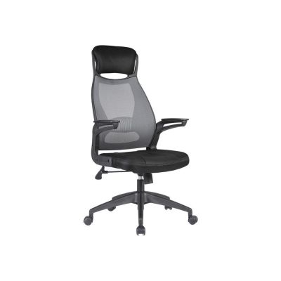 Scaun directorial hm solaris, mesh, cadru polipropilena, inaltime ajustabila, sistem de balansare, cu tetiera, 110 kg, 124x58x62 cm, gri drm2224