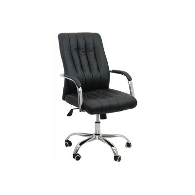 Scaun directorial off 325, piele ecologica, baza cromata, mecanism de balans, 100 kg drm2255