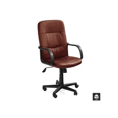 Scaun birou hm denzel, piele ecologica, directorial, mecanism balansare, inaltime ajustabila, 102 kg, maro drm2752