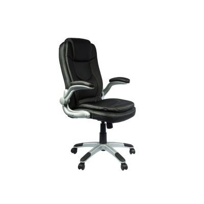 Scaun directorial gn29, cotiere rabatabile, piele ecologica, mecanism de balans, inaltime ajustabila, 95 kg drm2576