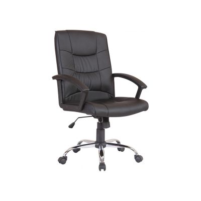 Scaun directorial gn02, ergonomic, cadru cromat, inaltime ajustabila, balans, 100 kg, negru drm3029