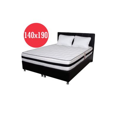 Set saltea ortopedica, cu arcuri, memory super ortopedic azalee, 140x190x25cm, fermitate mediu spre tare, cu plasa de arcuri bonell, memory foam 5 cm, sistem de aerisire spaceair, salt confort plus 2 perne microfibra, 50x70cm drm4233