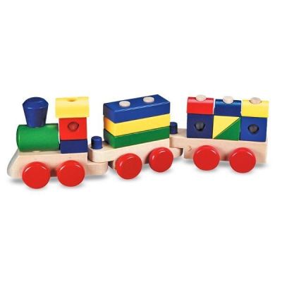 Trenulet din lemn de stivuit Melissa and Doug - OKEMD0572