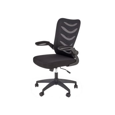 Scaun birou cu mesh hm lovren, ergonomic, inaltime reglabila, cotiere rabatabile, baza polipropilena, 100 kg, negru drm8806