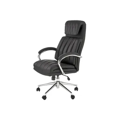 Scaun directorial hm romano, piele ecologica, mecanism de balansare, negru drm10300