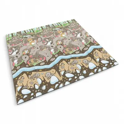 Salteluta de joaca din spuma 200 x 180 x 1 cm nukido nk-340 ocean-forest edeedi734004