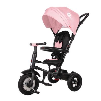 Tricicleta cu roti de cauciuc qplay rito rubber roz smb338038110