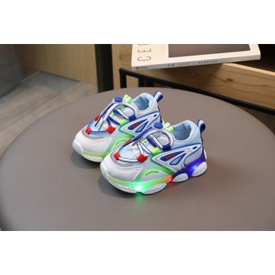 Adidasi multicolori cu luminite pentru baietei md7763-1-c