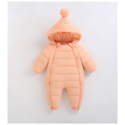 Combinezon roz somon pentru fetite, din fas md829-5