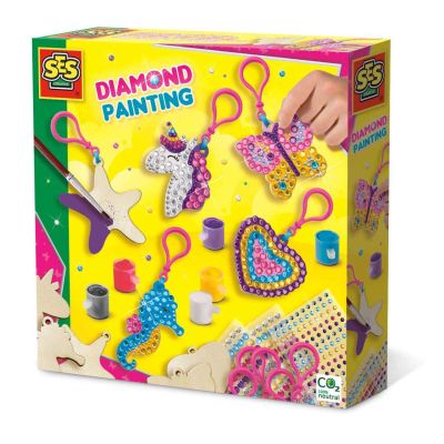 Set de pictat si lipit diamante -brelocuri din lemn sa14702
