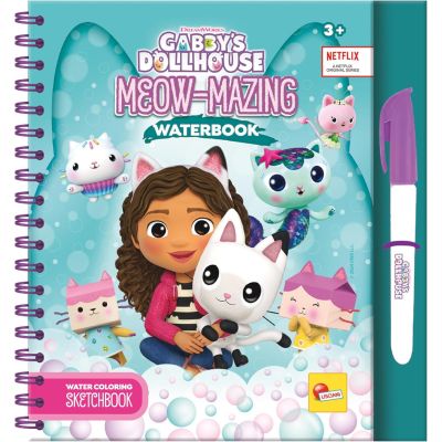 Waterbook: carte de colorat gabby's dollhouse & pisicute