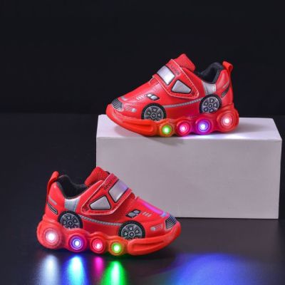 Adidasi rosii cu luminite - car mdc-29-1-c