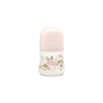 Biberon 150 ml tetină fiziologică SX Pro cu debit lent Roz Gold Premium JEM8426420080149