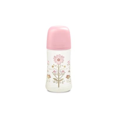 Biberon 270 ml tetină fiziologică SX Pro cu debit mediu Roz Gold Premium JEM8426420080170