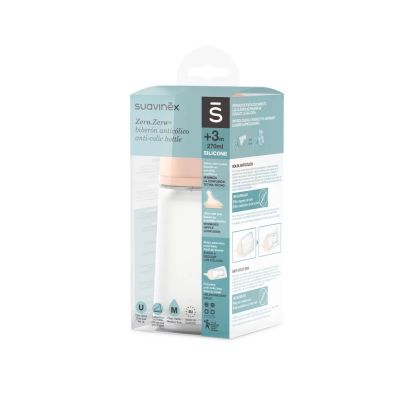 Biberon cu debit mediu Zero Zero 270 ml Suavinex JEM8426420050005