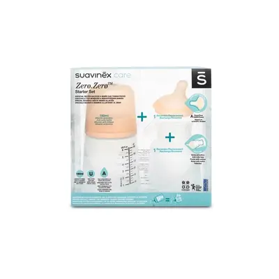 Set biberon anticolici 180 ml + tetină cu debit variabil + săculeț silicon Zero Zero Suavinex JEM8426420067409
