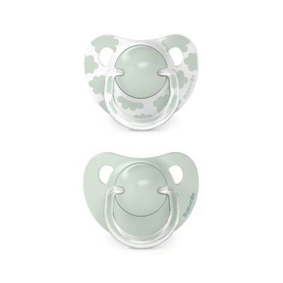 Suzetă anatomică din silicon, 2 buc 0-6 luni verde Dreams JEM8426420083348