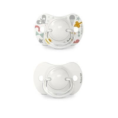 Suzetă fiziologică SX Pro din silicon, 2 buc 0-6 luni gri A walk in the park JEM8426420083195