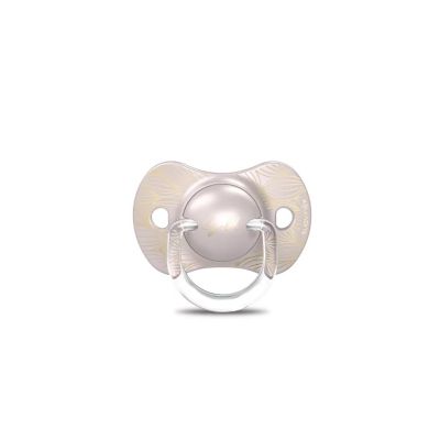 Suzetă fiziologică SX Pro din silicon 6-18 luni Gri Gold Premium JEM8426420080064