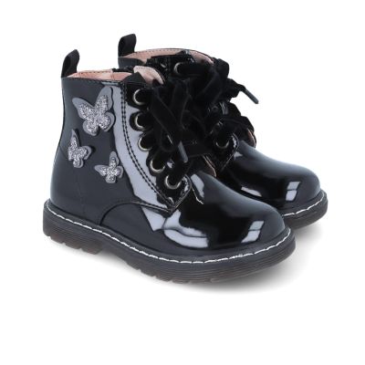 Cizmulite pentru fetite cu fluturasi, Garvalin, negru (Marime: 26) JEM241340-A-26