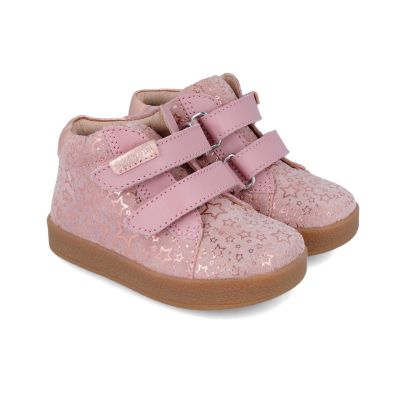 Ghete copii, piele naturala, roz, Garvalin (Marime: 24) JEM241316-B-24