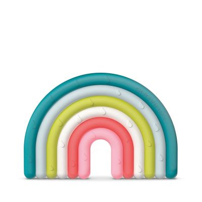 Inel de dentiție din silicon Curcubeu, multicolor, Suavinex JEM8426420079488