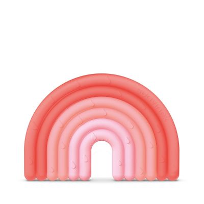 Inel de dentiție din silicon Curcubeu, roz, Suavinex JEM8426420079495