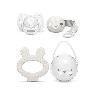 Set cadou 4 articole, iepuras gri, Hygge Suavinex JEM8426420068635