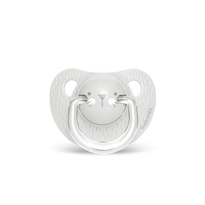Suzetă anatomică +18 luni, pisică gri Hygge Suavinex JEM8426420068116
