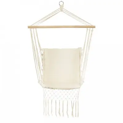 Leagan suspendat pentru interior/exterior, cu spatar, cuib de barza, 120 kg, gw-923, alb edeedigw-923white