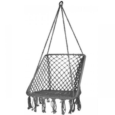 Leagan suspendat pentru interior/exterior, cu spatar, cuib de barza, gri, gw911 edeedigw-911grey