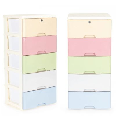 Raft cu 5 compartimente pentru depozitarea diverselor obiecte modernhome 04a - multicolor edeedipjjcbs0022-05a