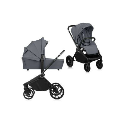 Carucior 2 in 1, Lionelo, Mika Plus, Cadru din aluminiu, Cu landou intarit si salteluta moale, Reversibil, Cu sistem de ventilatie 3D, Cu accesorii, Pana la 22 kg, Conform cu EN1888-1 EN1888-2, EN1466, Gri BYNLO-MIKA_PLUS_2IN1_GREY_STONE