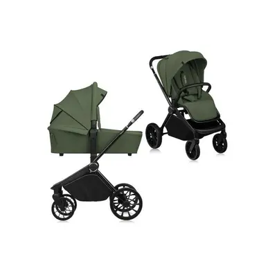 Carucior 2 in 1, Lionelo, Mika Plus, Cadru din aluminiu, Cu landou intarit si salteluta moale, Reversibil, Cu sistem de ventilatie 3D, Cu accesorii, Pana la 22 kg, Conform cu EN1888-1 EN1888-2, EN1466, Verde BYNLO-MIKA_PLUS_2IN1_GREEN_OLIVE