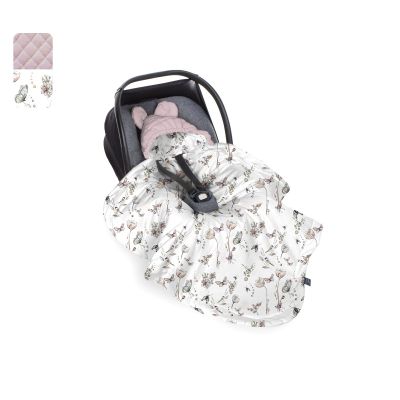 Paturica Universala Pentru Scoica Auto Bumbac   Catifea ,   Natura Sepia Rose Pjb5400