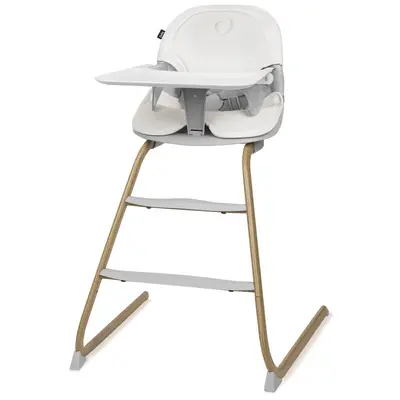 Scaun de masa, Lionelo, Dalia, 2 in 1, Transformabil, Cu 2 suporturi pentru picioare, Cu tavita detasabila, Sustine 60 kg, 6 luni+, Conform cu EN14988, Gri BYNLO-DALIA_GREY_STONE_NATURAL