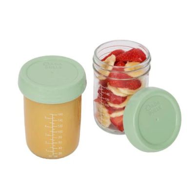 Badabulle - set 2 boluri din sticla badabowls pentru pastrarea hranei bebelusului bbbb004307