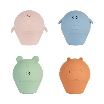 Badabulle - set de 4 jucarii de baie stropitoare din silicon bbbb017025