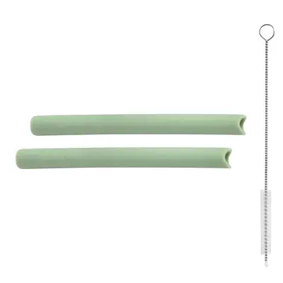 Set accesorii pentru cana de antrenament cu pai din silicon Beaba Sage Green ERFB801215